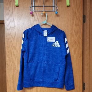 Adidas Blue Hoodie womens L number 5377 runs alittle smaller..